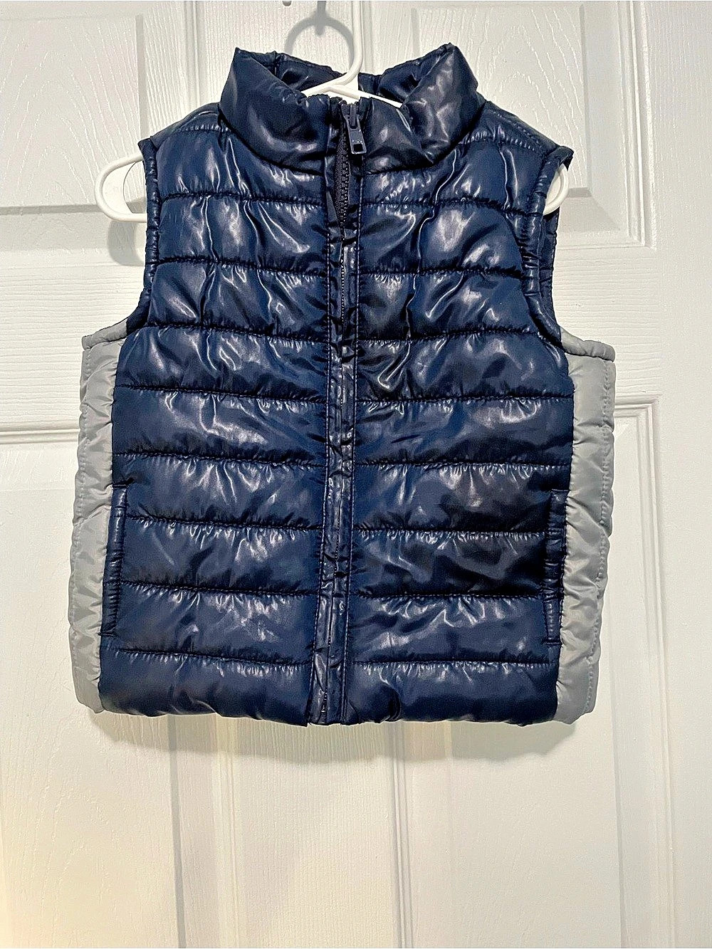 Gymboree Toddler Boys Puffer Vest Blue & Gray 12-24 Months